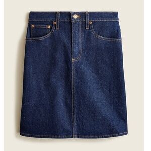 NWOT J.Crew Denim mini skirt in indigo rinse. Sz 29